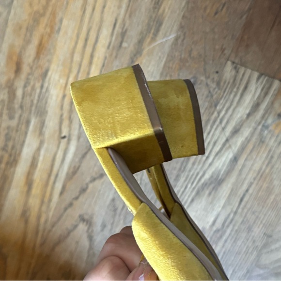 Mango Yellow Suede Mules - Picture 2 of 2